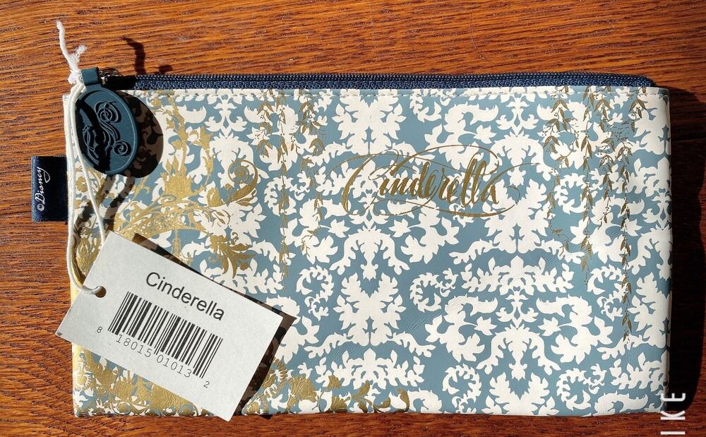 Disney Cinderella Cosmetic Makeup Bag – Blue Gold Floral, New